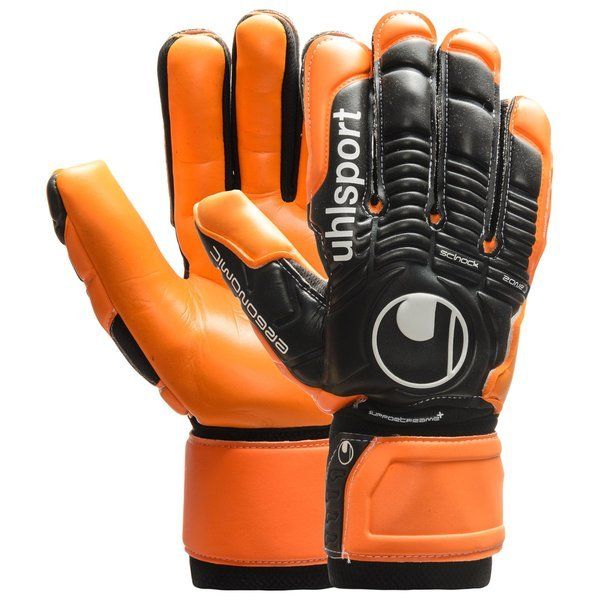 Uhlsport Ergonomic HN Soft Support Frame Goalkeeper Gloves Orange/Black - Best Buy Soccer